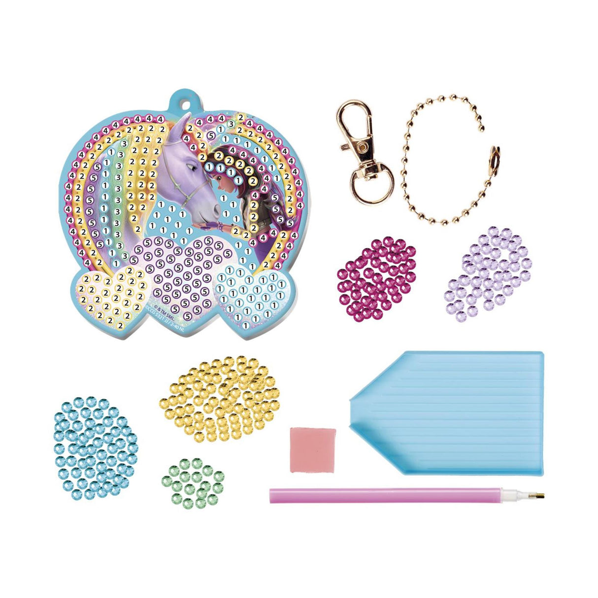 Porte-clés peinture diamant Moxy Unicorn Academy - 20,5x7,5 cm