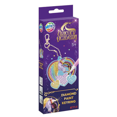 Porte-clés peinture diamant Moxy Unicorn Academy - 20,5x7,5 cm