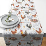 Ambiente chemin de table ferme de poulets 40x150
