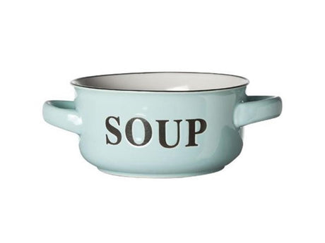 Bol à soupe tendance 'soupe' ø13,5xh6,5cm avec poignées