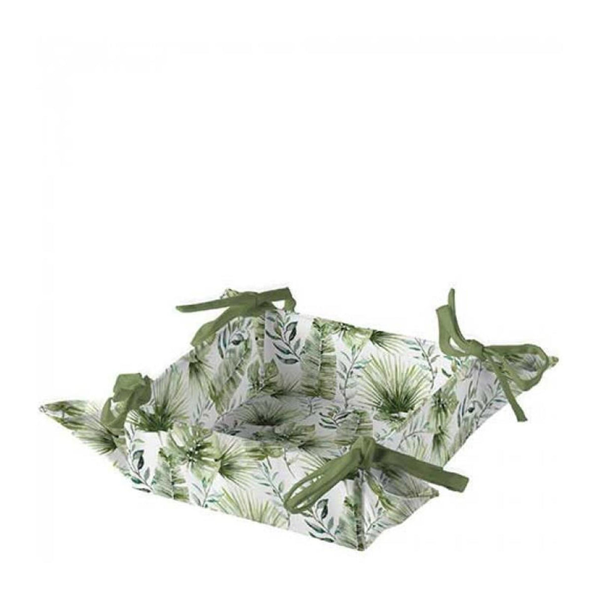 Corbeille à pain Ambiente feuilles de jungle blanches