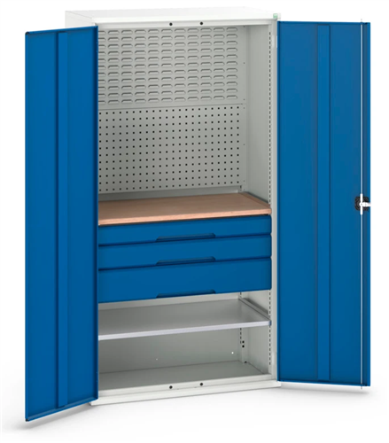 Armoire système bas verso + tiroirs 1050x550x2000mm