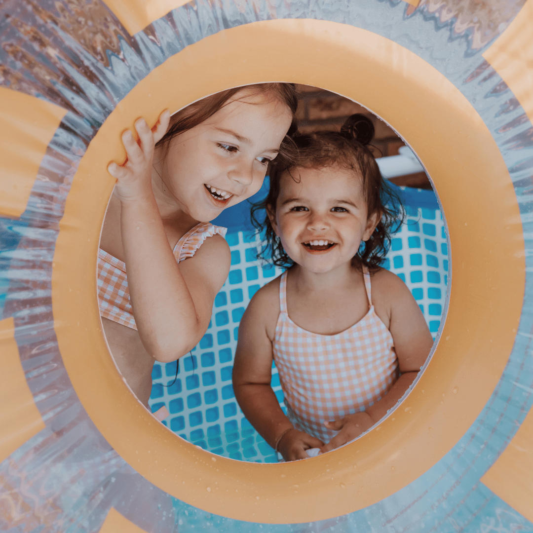 Soleil | piscine jaune blanc xl ø 105 cm