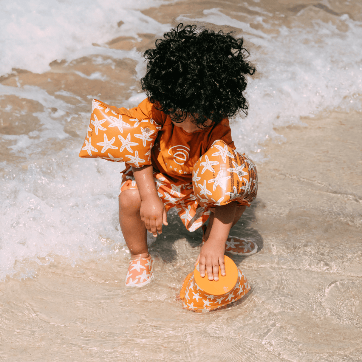 Étoile de mer | brassards de natation orange 2-6 ans