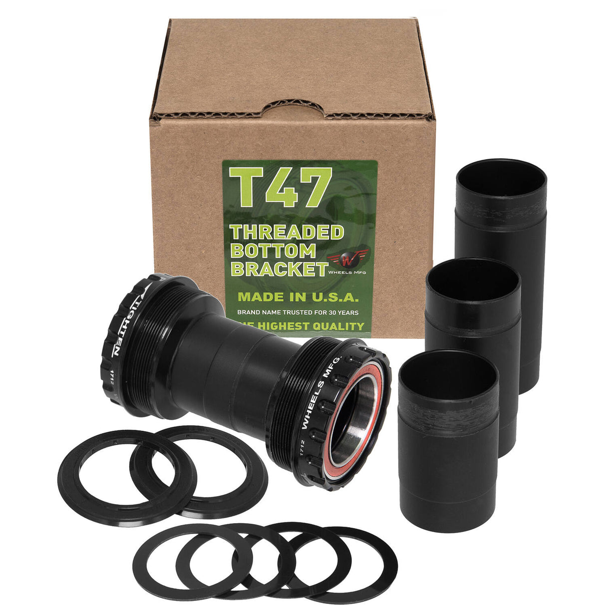 Roues de fabrication de roues mfg - pédalier t47 hors-bord bb30 acb noir