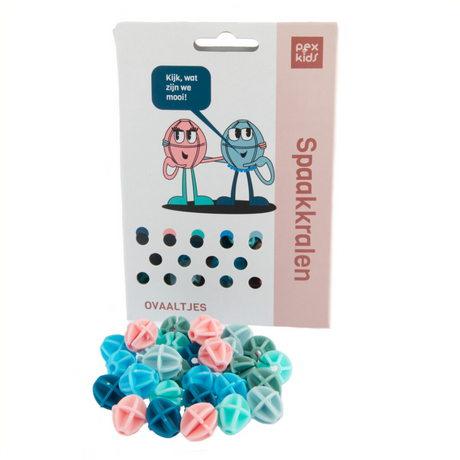 Perles de parole à vélo PEXKIDS BALLEN triés 6 couleurs (30 pièces sur la carte)