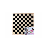Échiquier et dames Longfield double face en bois - Grand plateau de jeu 40 x 40 cm - Plateau en bois pour jeu d'échecs - Jeu de société classique - Coeur d'ange