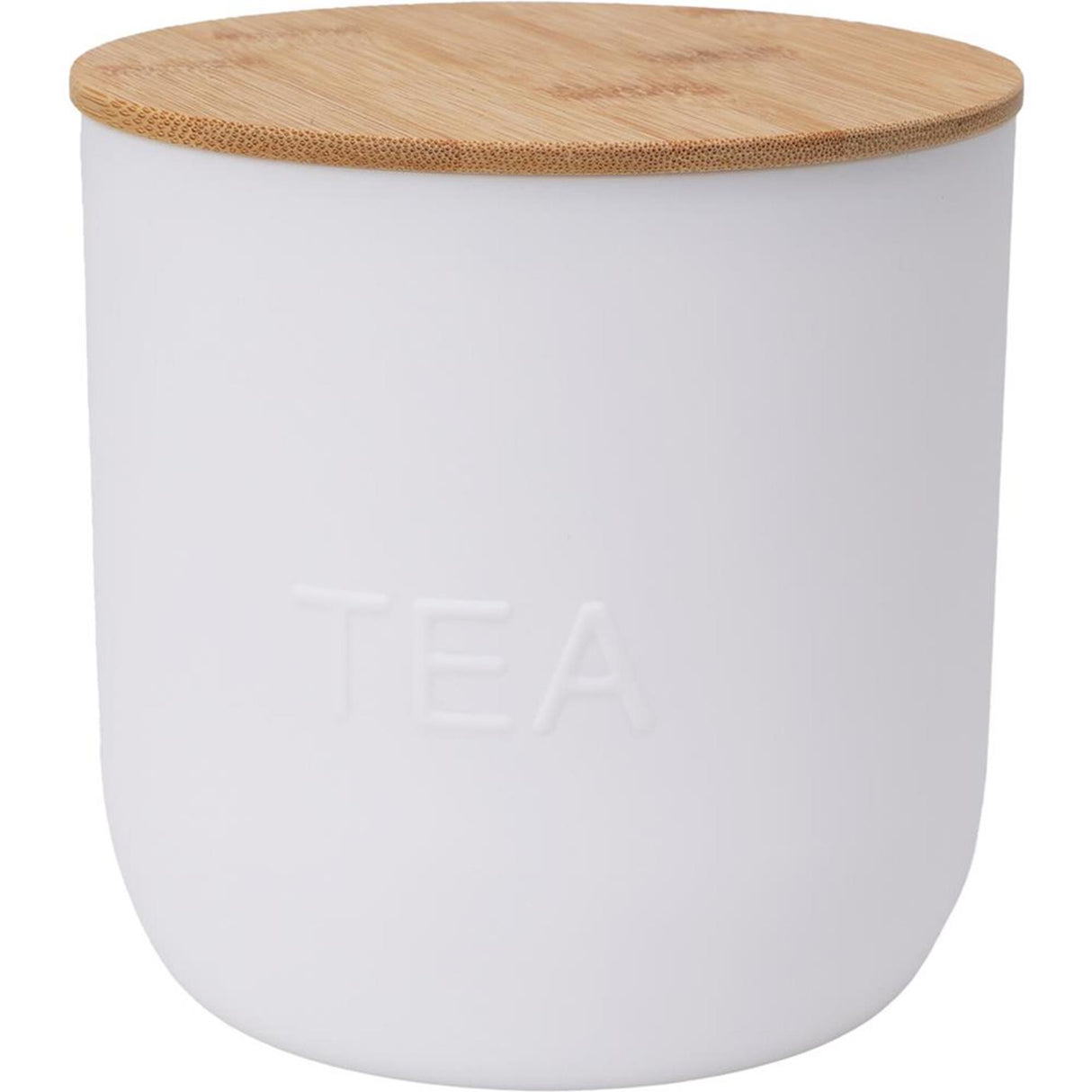 Excellent récipient de rangement en plastique pour articles ménagers avec couvercle en bambou