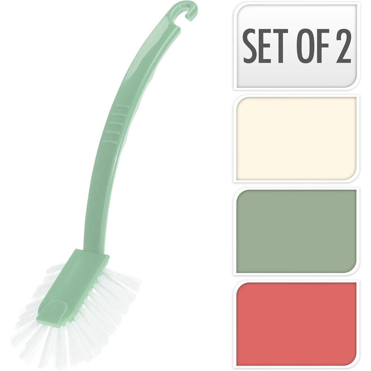Jeu de brosses à vaisselle Ultra Fresh, 2 pièces en plastique