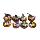 Nids d'oiseaux 2 en boîte 4 couleurs assorties Pâques | 6 pièces