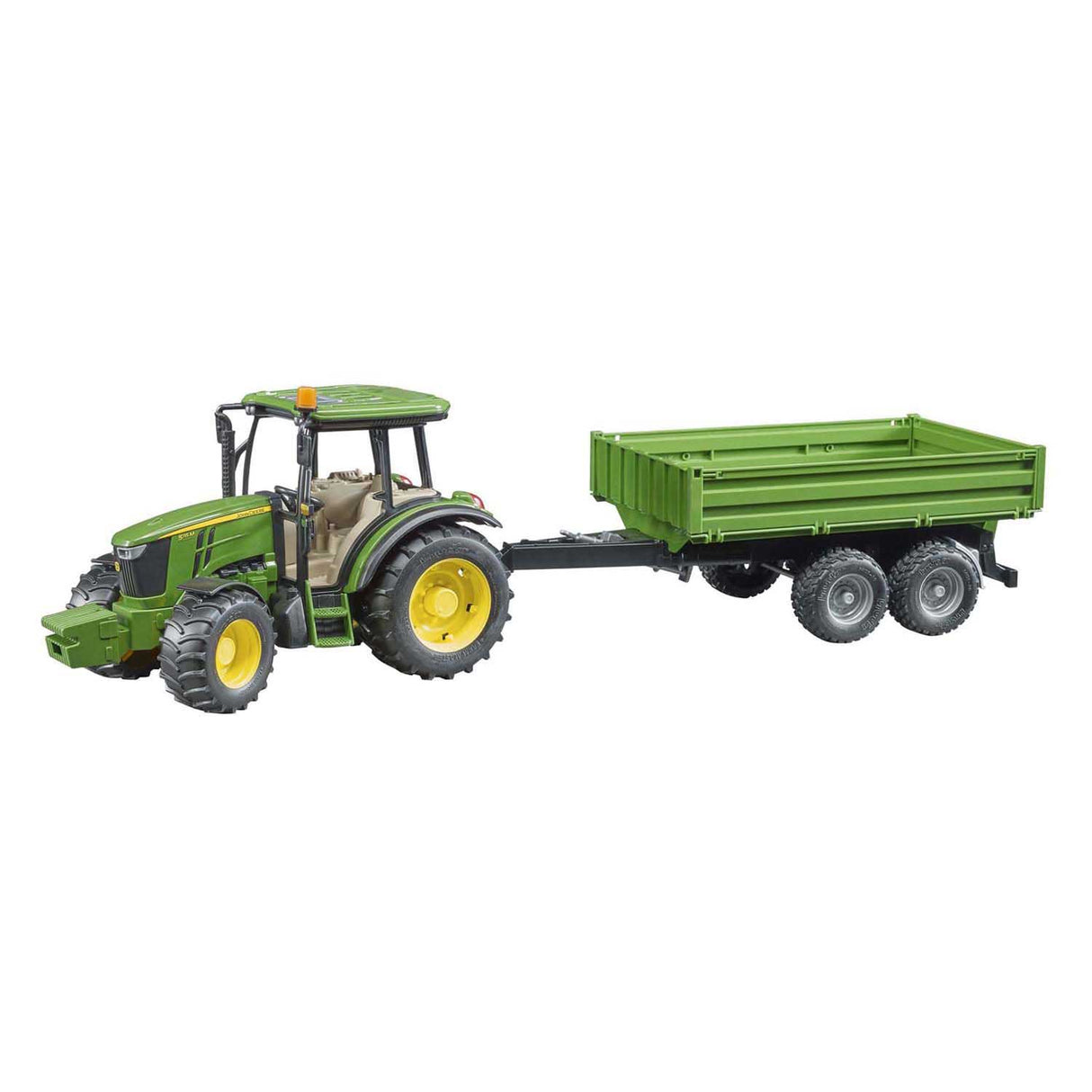 Tracteur Bruder John Deere 5115 m avec remorque 1:16