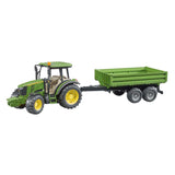 Tracteur Bruder John Deere 5115 m avec remorque 1:16