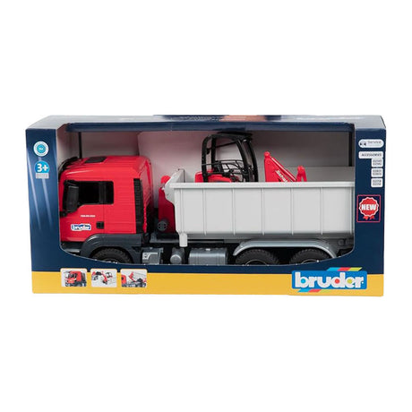 Bruder, voiture miniature du camion Man TGS avec conteneur, rouge