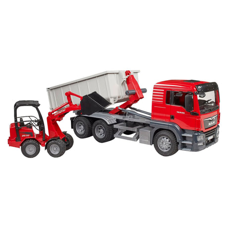 Bruder, voiture miniature du camion Man TGS avec conteneur, rouge
