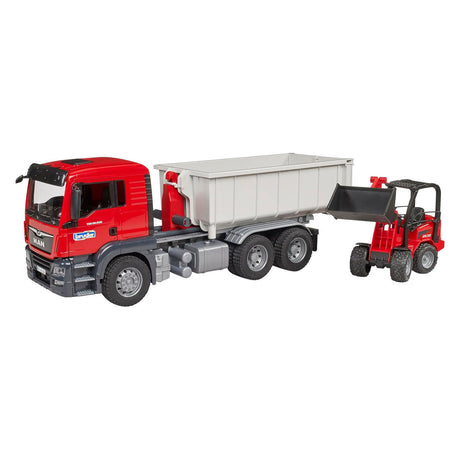 Bruder, voiture miniature du camion Man TGS avec conteneur, rouge