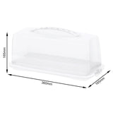 Rotho boîte à gâteaux frais rectangle 36x16,5x16,5 cm blanc transparent