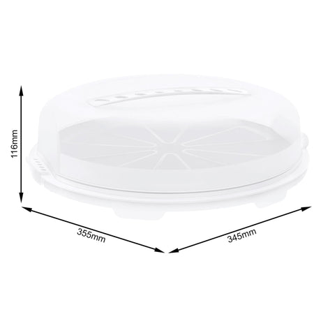 Boîte à gâteaux frais Rotho 35,5 cm blanc transparent