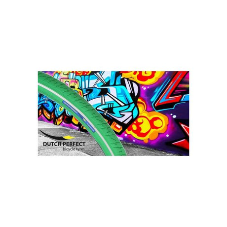Dutchperfect Tire of Dutch Perfect 28 x 2,00 50-622 pas de puncure - vert avec réflexion