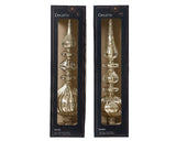 Decoris pic verre antique argent h35cm