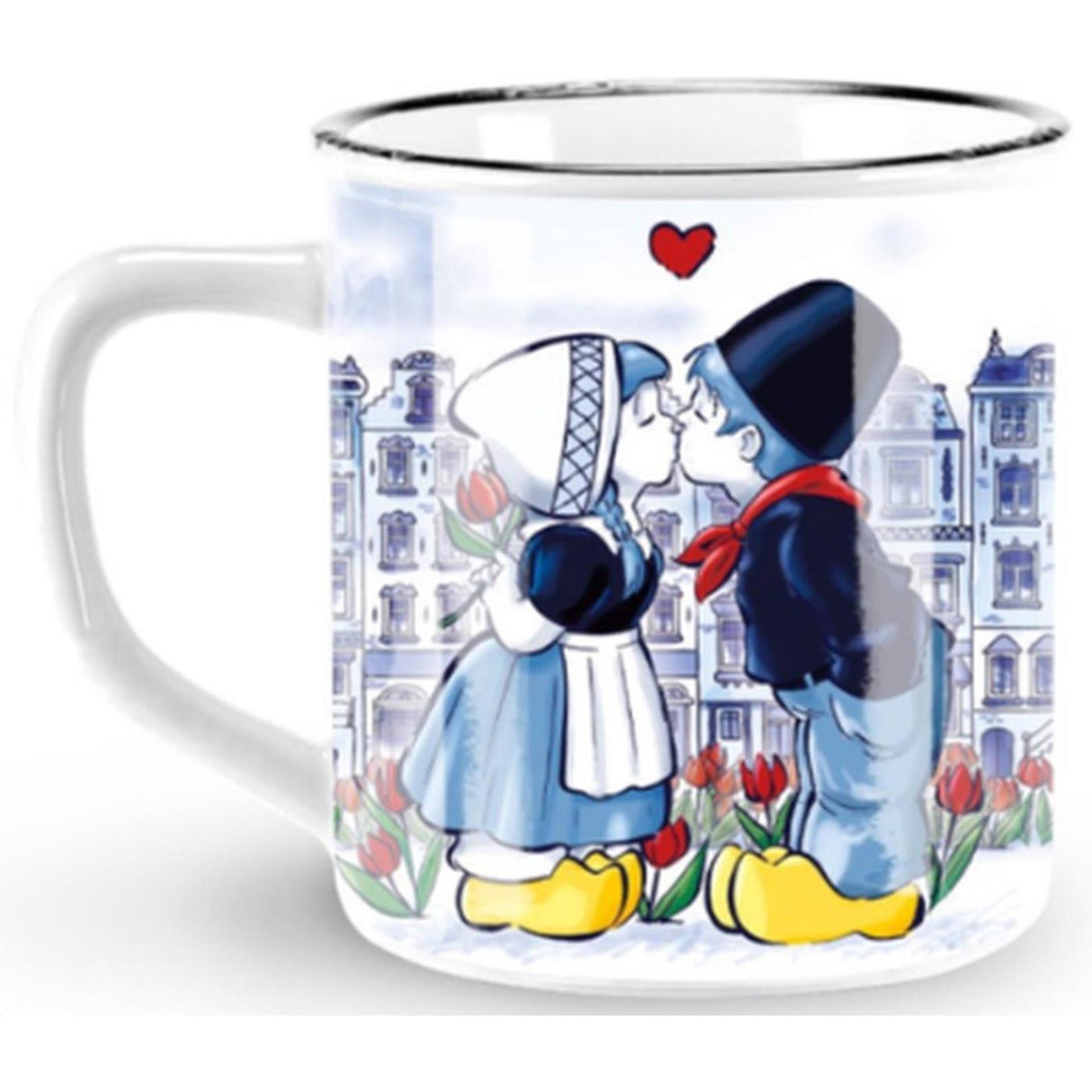 Mug rétro couple s'embrassant 220ml