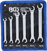 Bgs technic jeu de clés à double anneau ouvertes sw 8 x 9 - 18 x 19 mm 6 pcs.
