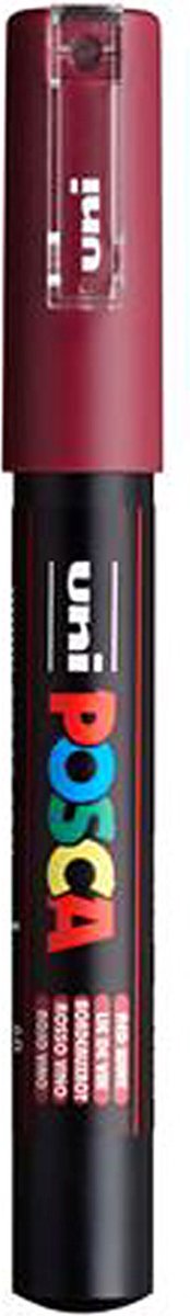 Marqueur Uni-posca posca, taille pc-1m, largeur de trait 0,7 mm, extra-fin, vin rouge, 1 pièce