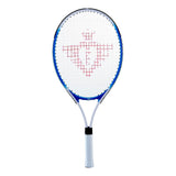 Racket de tennis avec couverture et 2 balles bleues