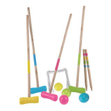 Houten croquet set voor 4 spelers