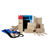 Kubb originelle Rubbouhout mat roude Kinnek