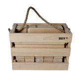 Kubb dans la boîte en bois