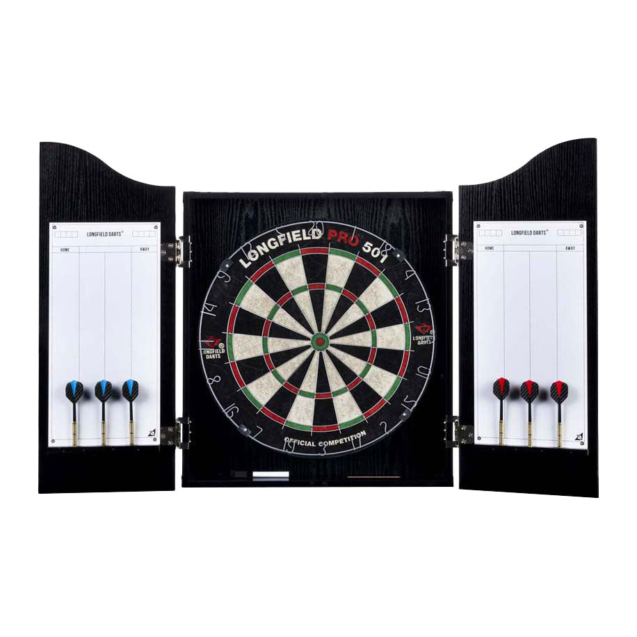 Abi Wood Cabinet med Sisal Dartboard Incl