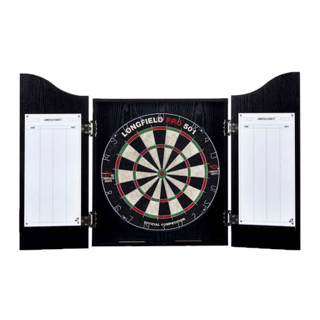 Armoire en bois Engelhart avec jeu de fléchettes en sisal avec jeu de fléchettes. jeu de fléchettes