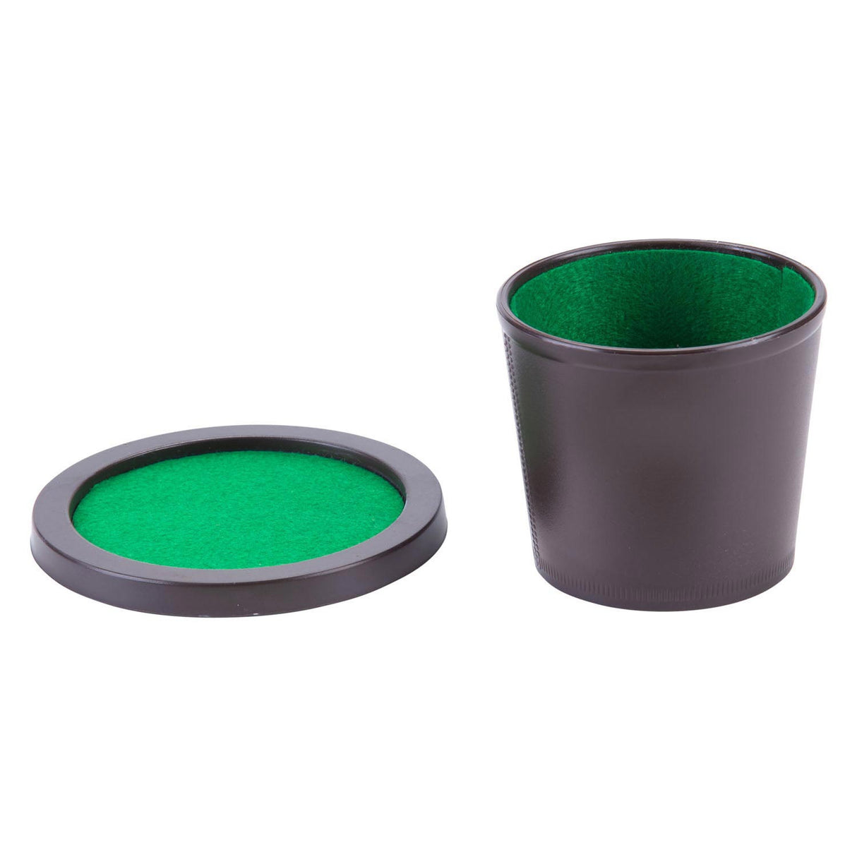 Tasse de poker Longfield avec couvercle - comprenant 2 jeux de dés (16 mm) - jeu de dés - jeu de dés classique jeu familial - coeur d'ange