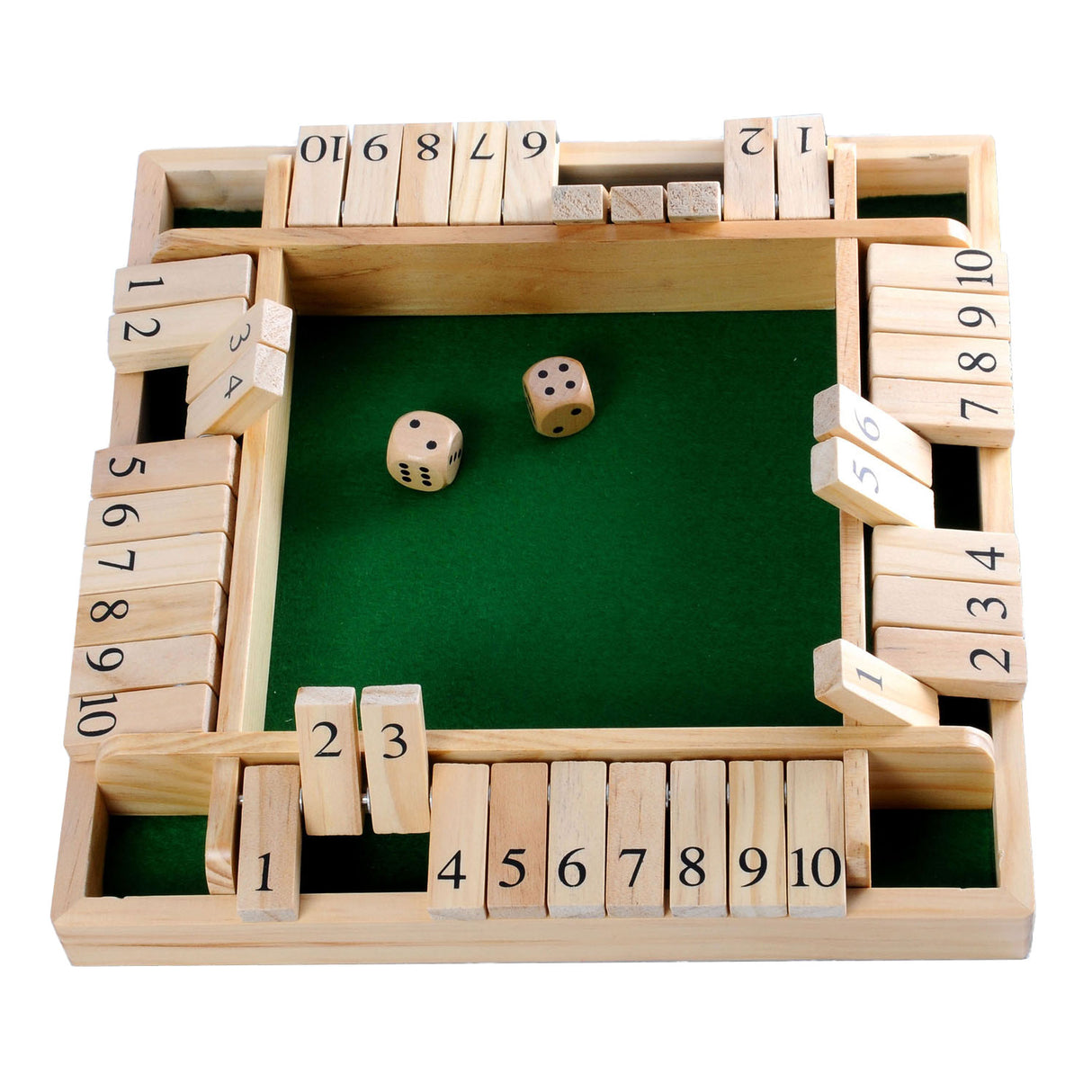 Zamknij Box Houten Dice Game, 4 graczy