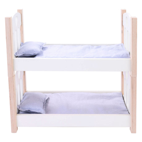 Lit superposé pour poupées Longfield gris blanc