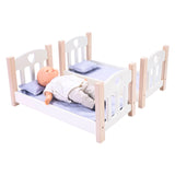Lit superposé pour poupées Longfield gris blanc