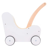 Trotteur de poupée en bois gris blanc