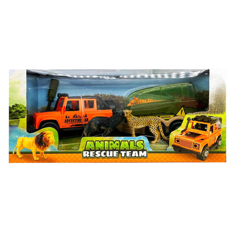 Voiture de safari 4x4 Animal Life avec remorque et animaux