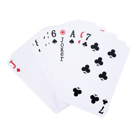 Cartes à jouer Longfield XXL 12,1 x 18,5 cm – Jeu de cartes en papier plastifié (54 cartes) – Jeu de cartes extra large pour jeux de société Jeu familial – Coeur d'ange