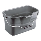 Seau rectangulaire Rotho basic 12l anthracite