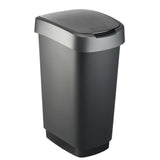 Rotho poubelle twist 50l noir