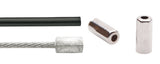 Elvedes Gas Cable Universal 1700 mm 2250 mm Extra Flexible Galvanisé noir (sur carte)