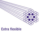 Elvedes Gas Cable Universal 1700 mm 2250 mm Extra Flexible Galvanisé noir (sur carte)