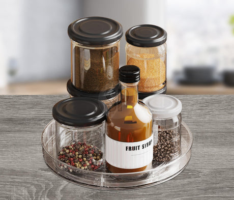 Excellent récipient de rangement pour articles ménagers, réfrigérateur rond 29 cm transparent