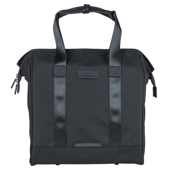 Basil sac grand vélo shopper noir | crochets micro | 23l