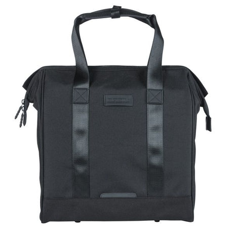 Basil sac grand vélo shopper noir | crochets micro | 23l