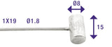 Elvedes achter frein intérieur câble Honda Camino 2000 mm galvanisé T-Nipple (sur carte)