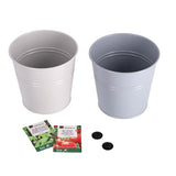 Autres marques kit de culture seau tomates et laitue bio 17cm métal | 8 pièces