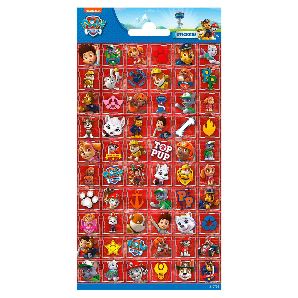 Feuille d'autocollants Totum Paw Patrol