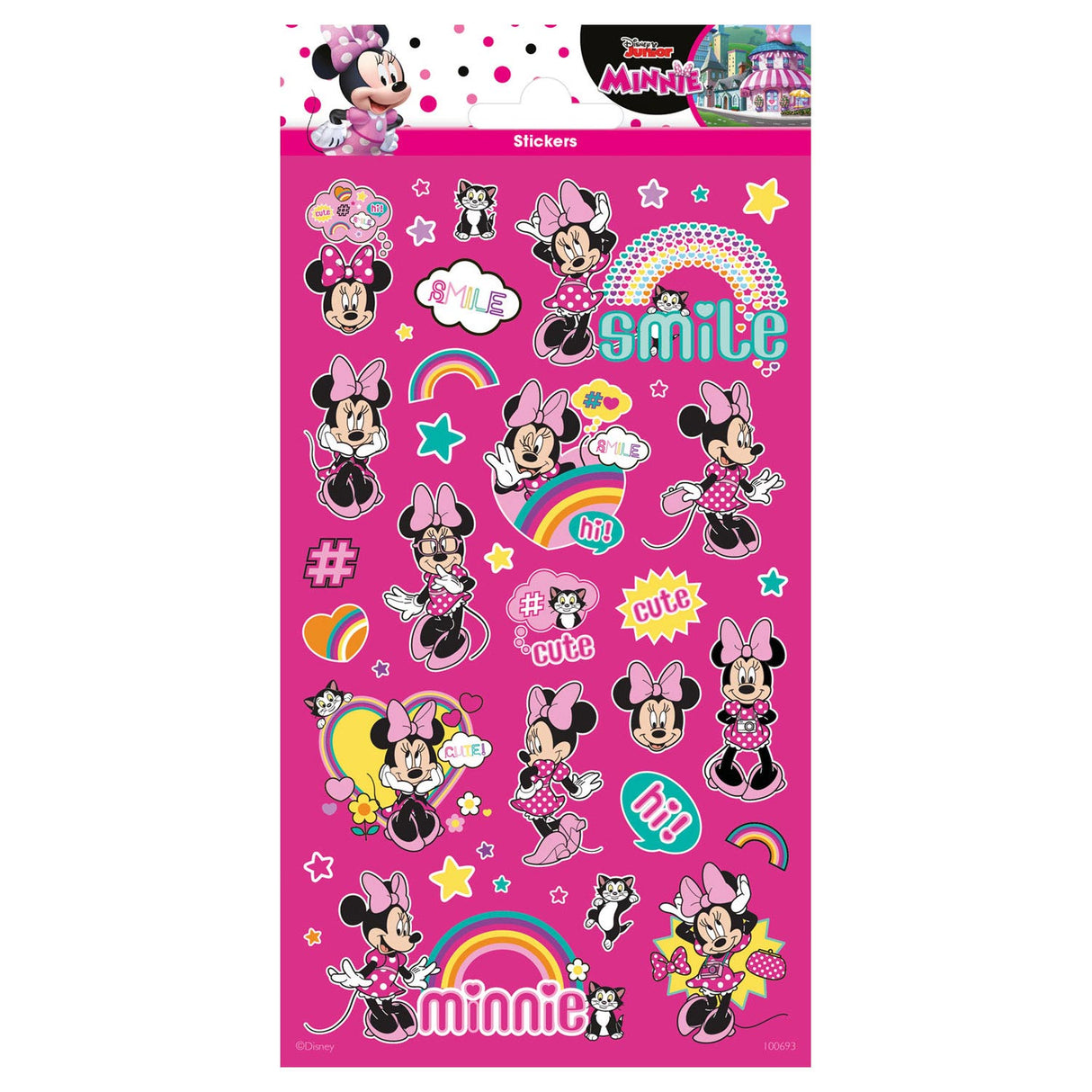 Feuille d'autocollants Totum scintillant - Minnie Mouse